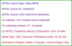 NOC:Solid-Fluid Operations