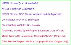 NOC:Fourier Analysis and its Applications