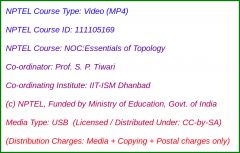 NOC:Essentials of Topology