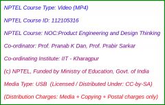 NOC:Product Engineering and Design Thinking